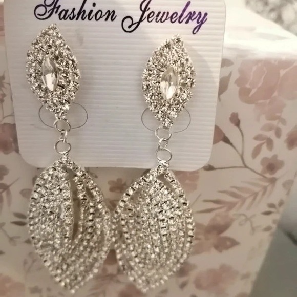 Elegant Silver Fashion Jewelry Earrings - Picture 1 of 1
